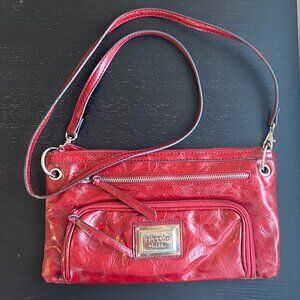 Nicole by Nicole Miller Shiny Red Cross Body Bag